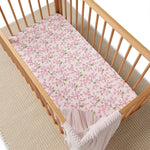 Cherry Blossom Organic Fitted Cot Sheet