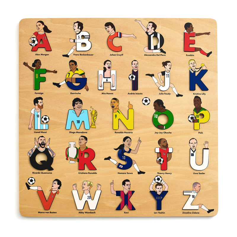 Soccor Legends Wooden Alphabet Puzzle