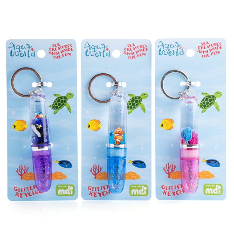 Sea Animal Glitter Pen Keychain