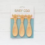 Highland Cow Bamboo Baby/Child Spoons