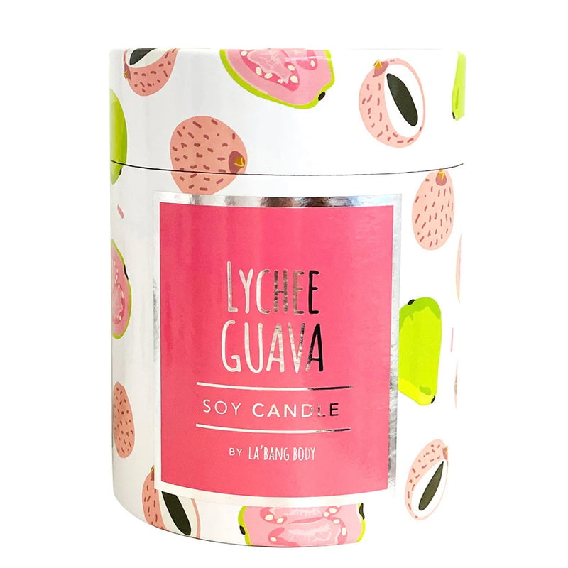Wooden Wick Candle - Lychee & Guava Sorbet