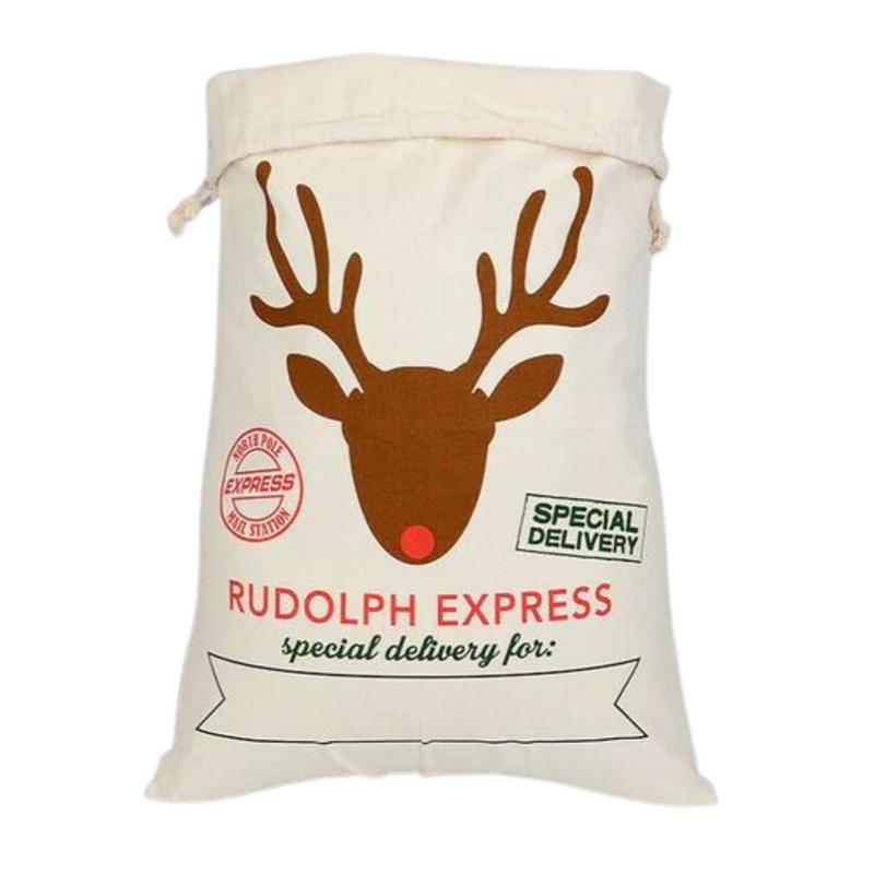 Santa Sack With Rudolph Express