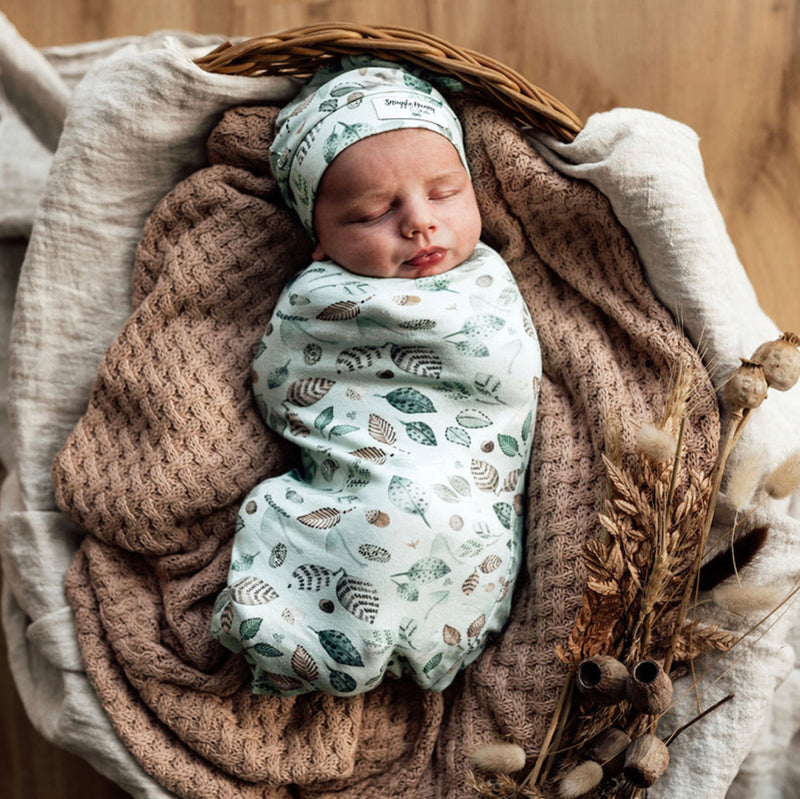 Daintree Swaddle Sack and Beanie Set