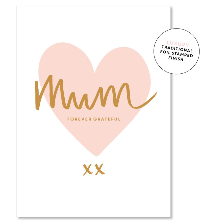 Mum Peachy Heart Card