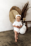 Milk Ribbed Topknot Headband