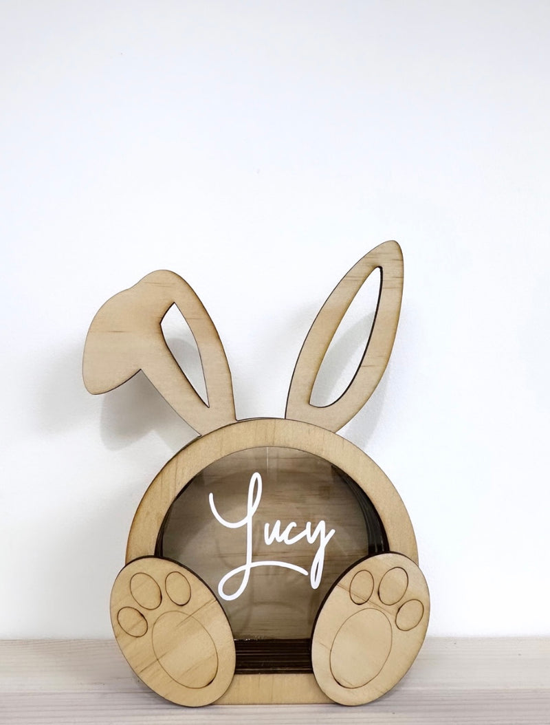 Personalised Wooden Fillable Easter Bunny