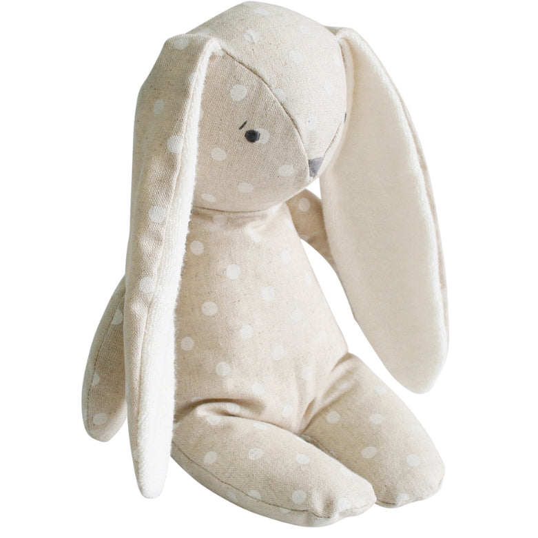 Floppy Bunny Linen 25cm White Spot