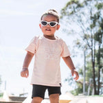 SUNNY DAYS Coral Pink Vintage Wash Tee