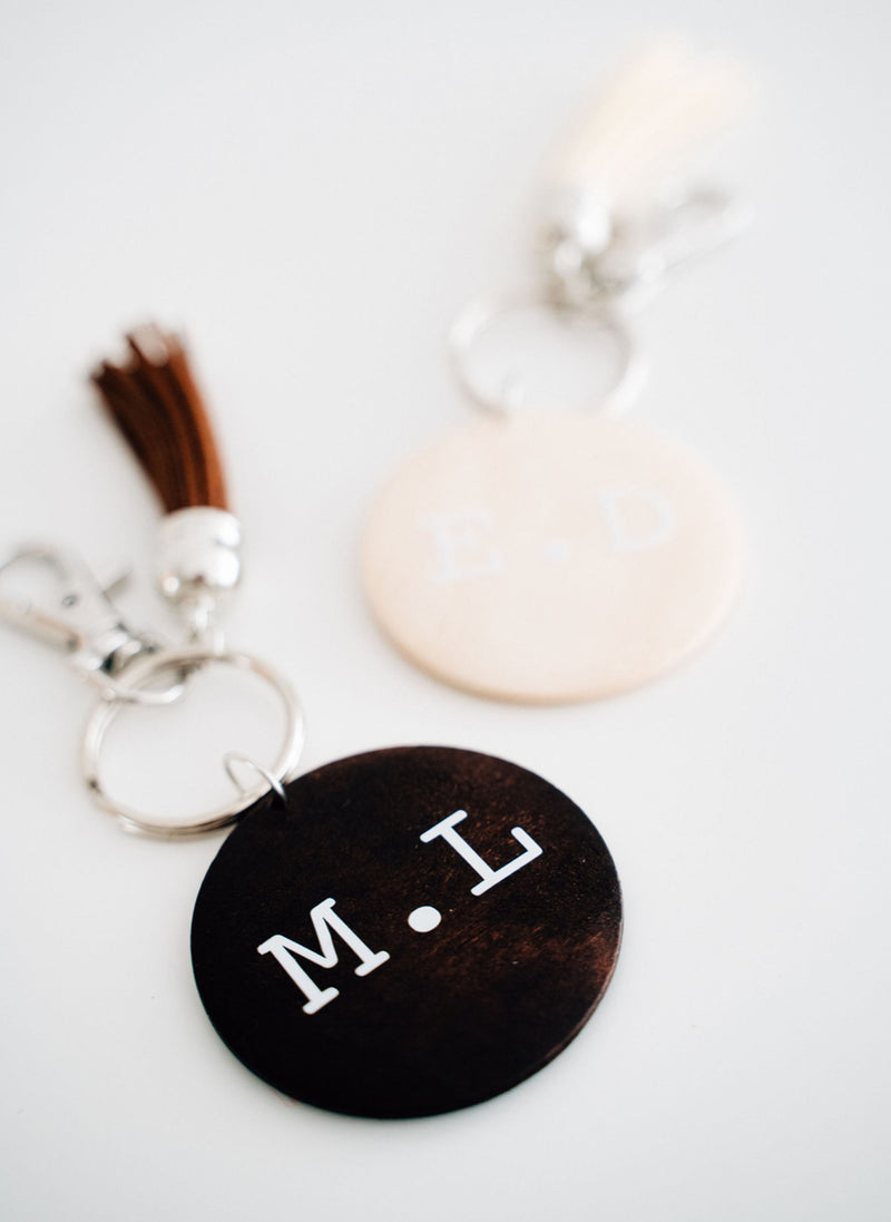 Personalised Wooden Keyring With Tassel