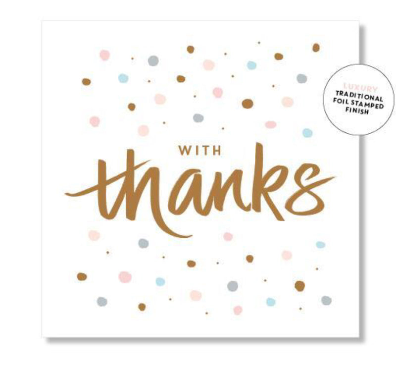 Confetti ‘With Thanks’ Card
