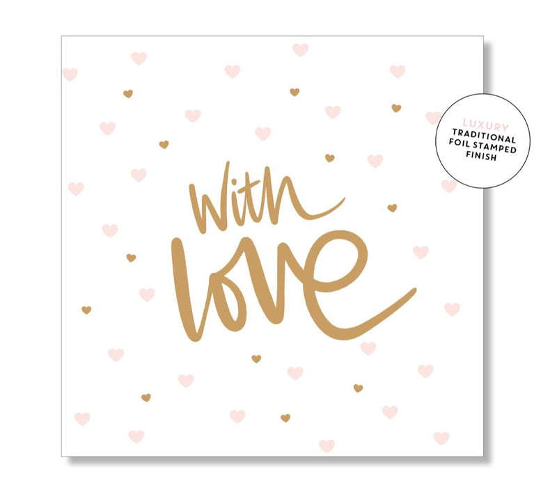 With Love Hearts Card