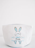Personalised Bunny Easter Basket - Plain Font