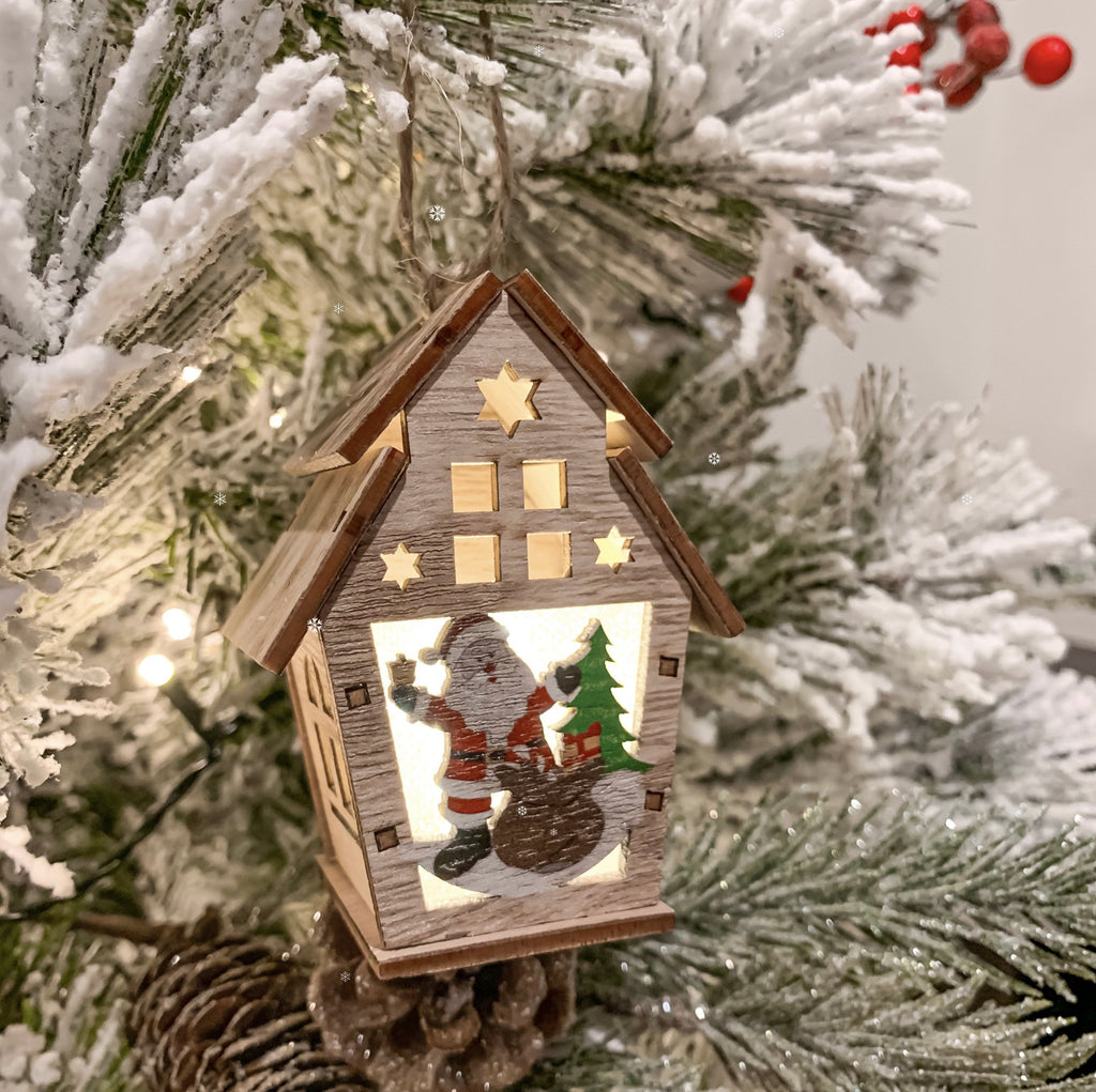 Light Up DIY Wooden Houses Ornament