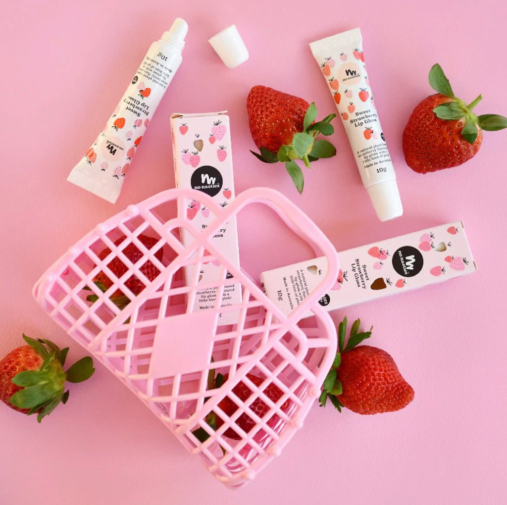 All Natural Sweet Strawberry Lip Gloss for 10g tube