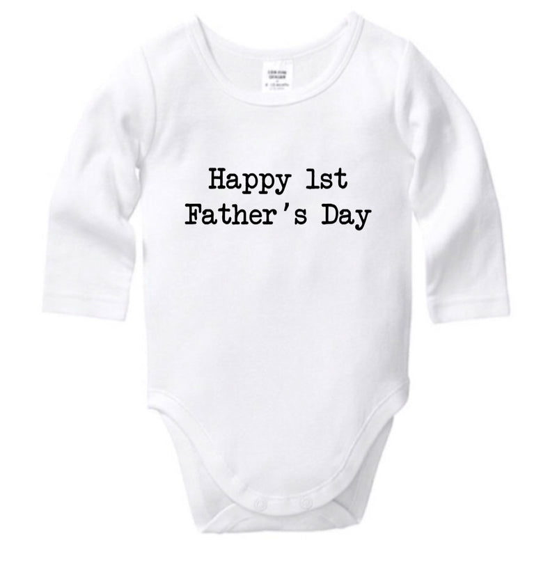Happy 1st Father’s Day Onesie - Plain Font