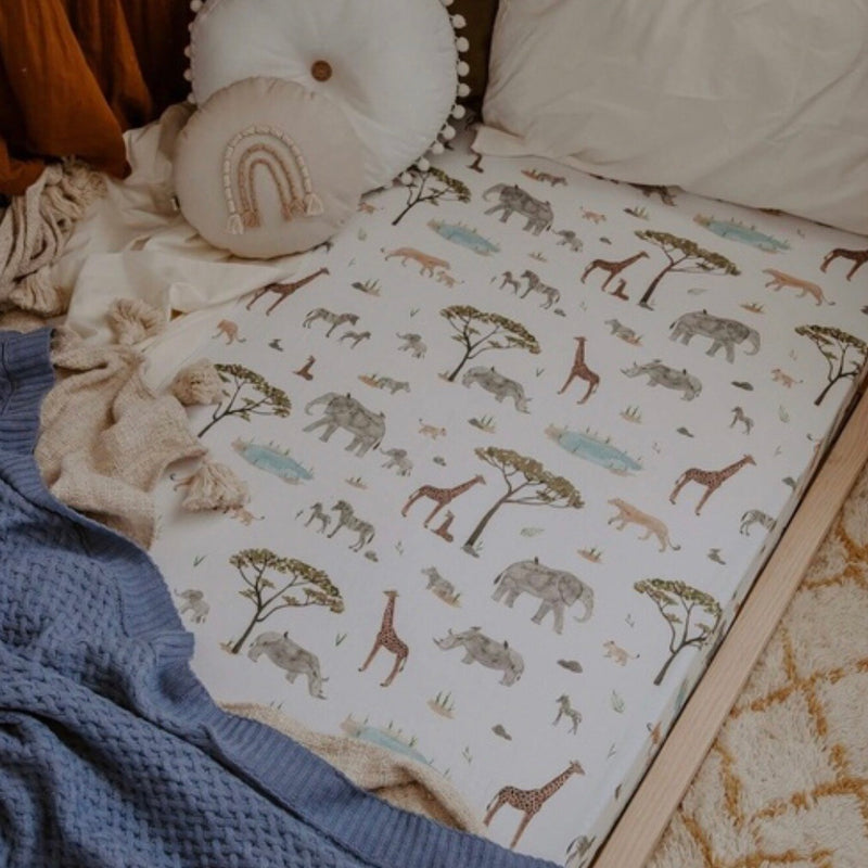 Safari Fitted Cot Sheet