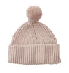 Peppi Rib Cotton Knit Hat with Pom Pom