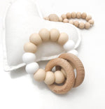 Rattle Silicone and Beech Wood Teether