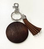 Personalised Wooden Keyring With Tassel