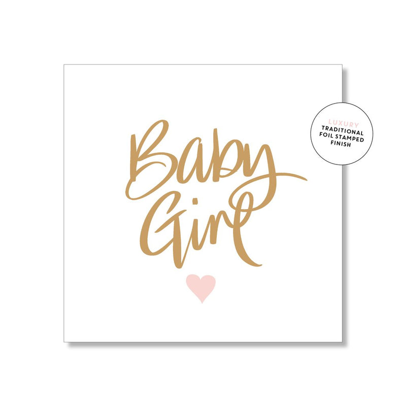 Baby Girl Script Card