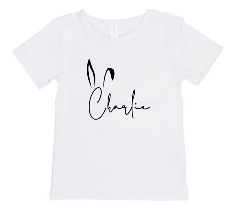 Personalised Easter Name Tee - White