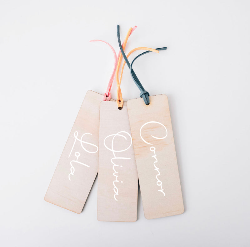 Personalised Wooden BookMark - Fancy Font