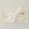 White Linen Headband Wrap