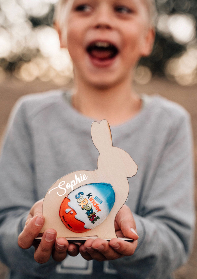 Personalised Wooden Kinder Bunny