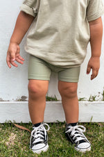 Beau Hudson Kids & Baby Rib Bike Shorts - Sage