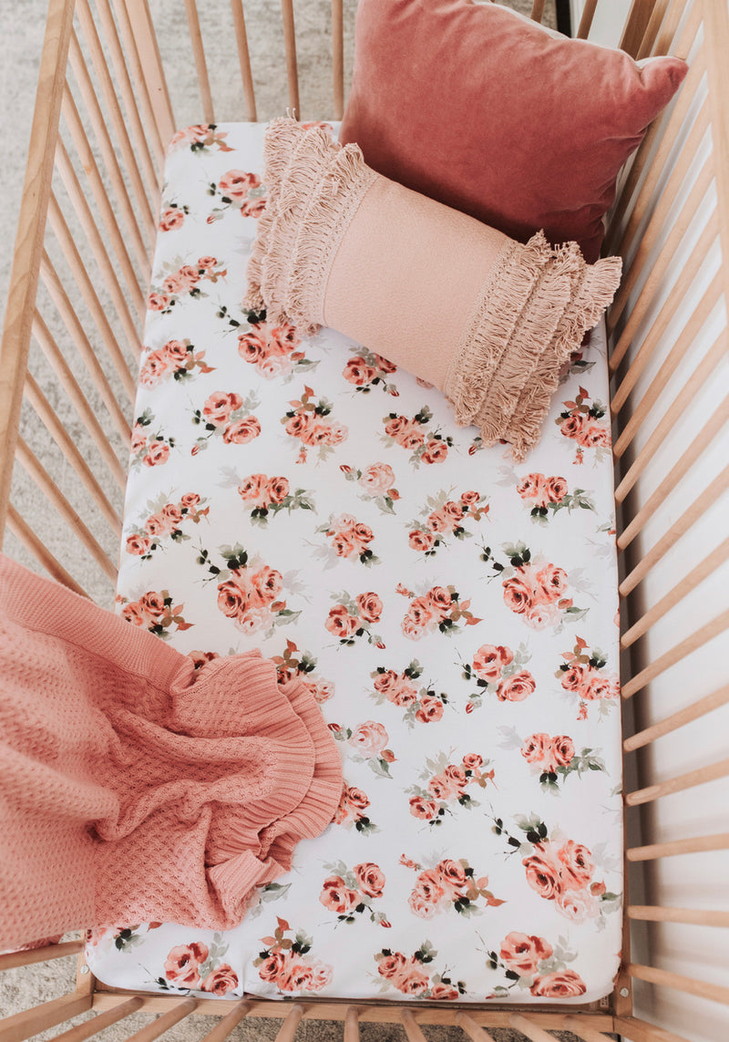 Rosebud Fitted Cot Sheet