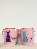 Personalised Glitter Easter Bunny Buckets