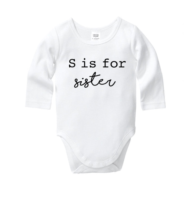 S is for Sister Onesie