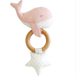 Whale Teether Rattle Squeaker