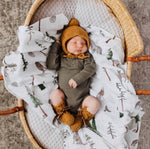 Bronze Merino Wool Bonnet & Booties Set