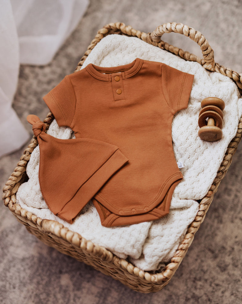 Chestnut Short Sleeve Bodysuit