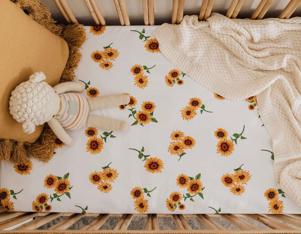 Sunflower Fitted Cot Sheet