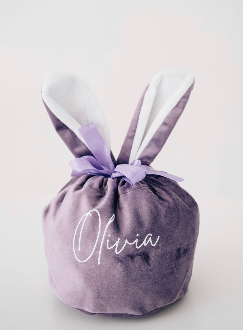 Personalised Easter Bunny Velvet Bags- Large