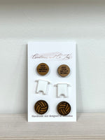 3 Pack Studs - Creations and Co. Tas Handmade Earrings