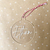 Personalised Clear Bauble Disc - Fancy Font