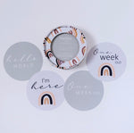 Sunset Rainbow & Silver Reversible Milestone Cards