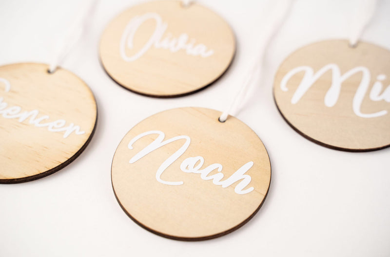 Personalised Wooden Circle Gift Tags
