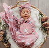 Daisy Baby Jersey Wrap and Topknot Set
