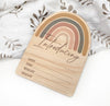Baby Record Announcement Plaques - Rainbow Series