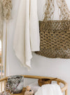 Cream Diamond Knit Baby Blanket