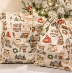Drawstring Bag - Christmas Houses