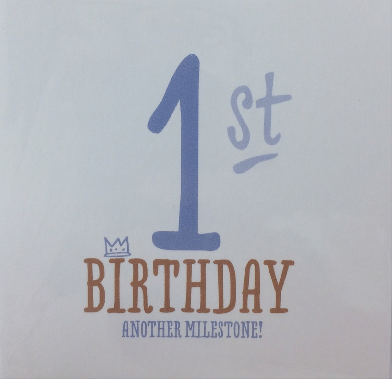 First Birthday Milestone Greeting Card