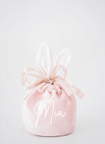 Personalised Easter Bunny Velvet Bags- Medium & Small