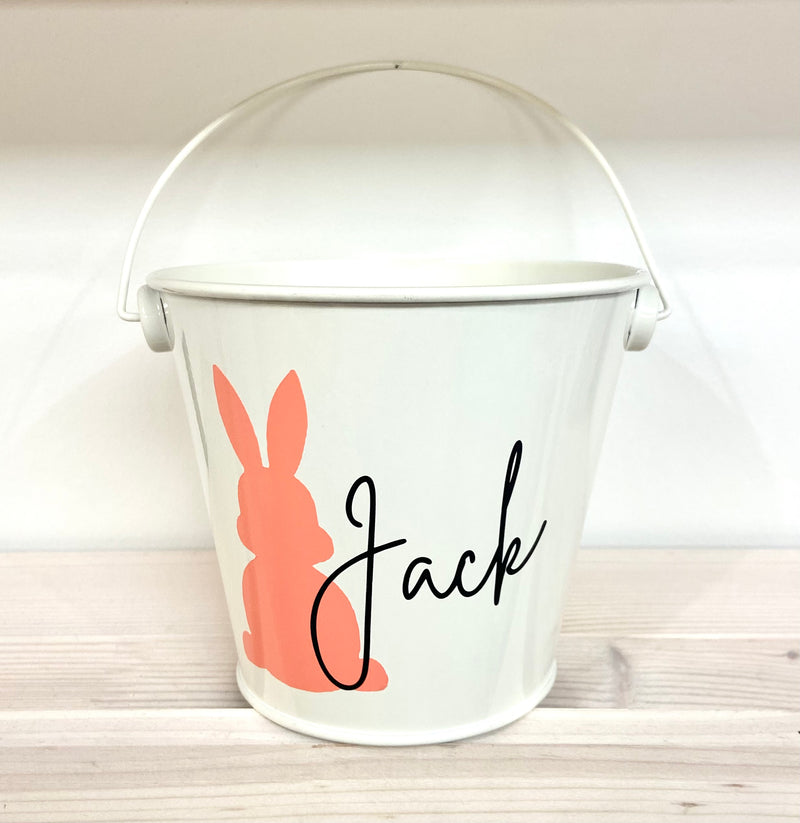 Pastel Personalised Easter Bunny Buckets