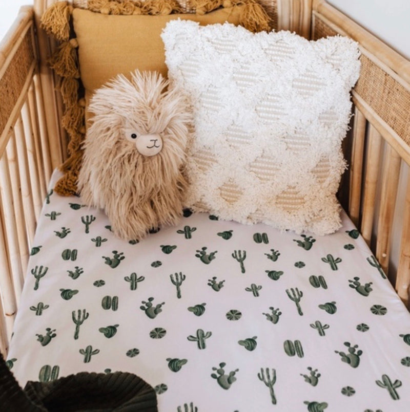 Cactus Fitted Cot Sheet