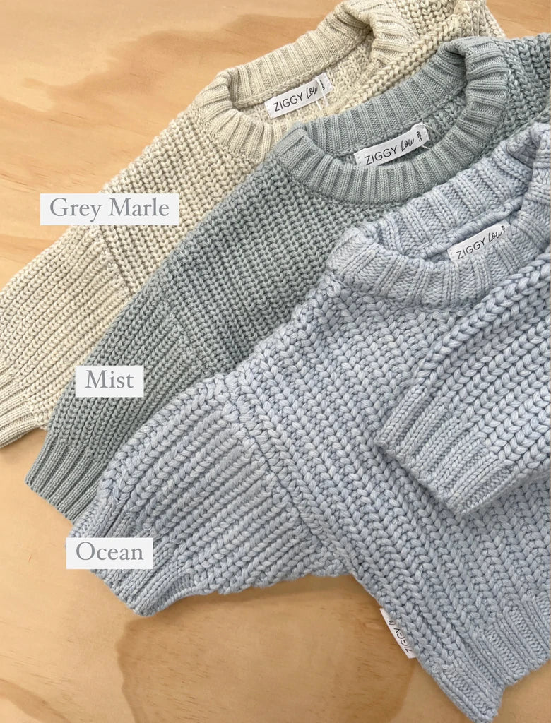 Knitted Jumper - Grey Marle